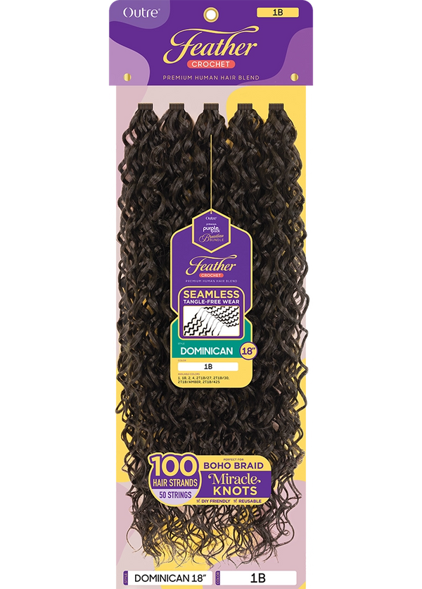 OUTRE - PURPLE PACK BRAZILIAN - FEATHER DOMINICAN 18"
