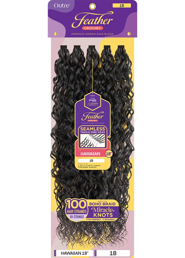 OUTRE - PURPLE PACK BRAZILIAN - FEATHER HAWAIIAN 18"