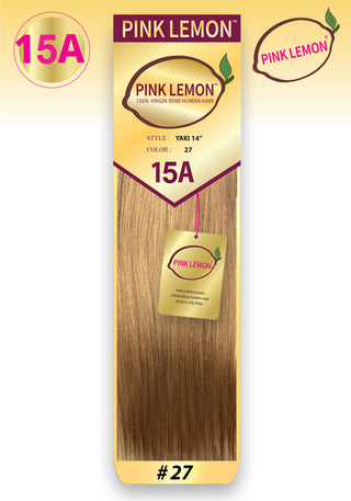 PINK LEMON - 15A 100% VIRGIN REMI HUMAN HAIR YAKI STRAIGHT