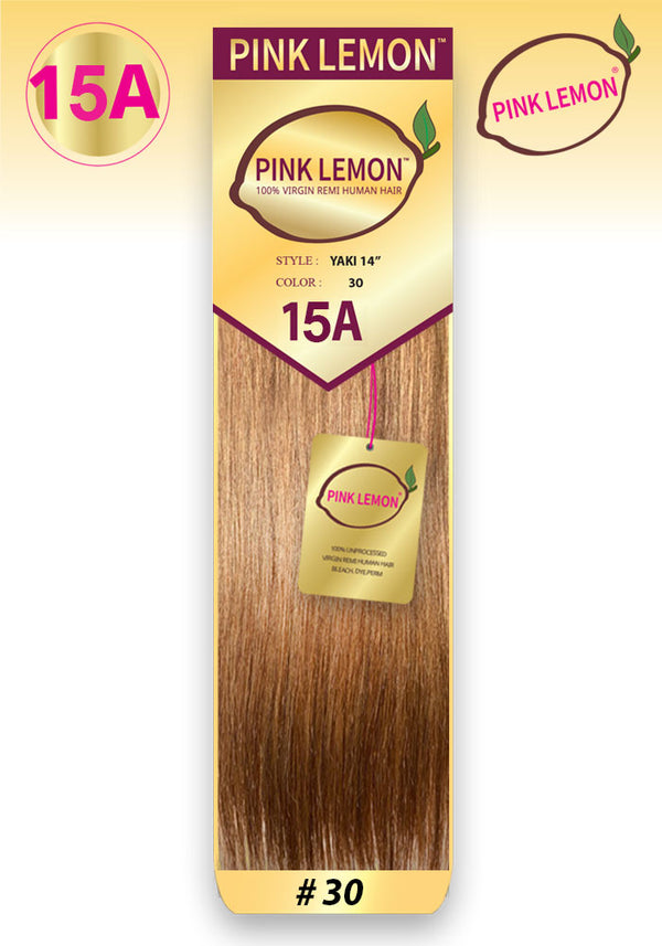 PINK LEMON - 15A 100% VIRGIN REMI HUMAN HAIR YAKI STRAIGHT