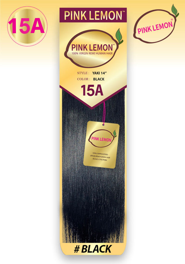 PINK LEMON - 15A 100% VIRGIN REMI HUMAN HAIR YAKI STRAIGHT