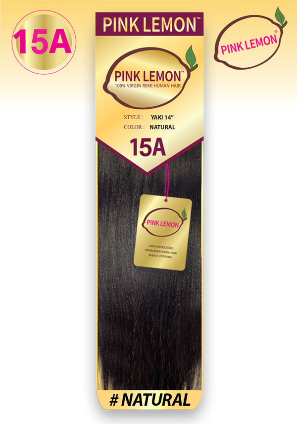 PINK LEMON - 15A 100% VIRGIN REMI HUMAN HAIR YAKI STRAIGHT