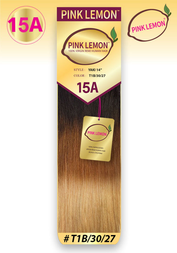 PINK LEMON - 15A 100% VIRGIN REMI HUMAN HAIR YAKI STRAIGHT