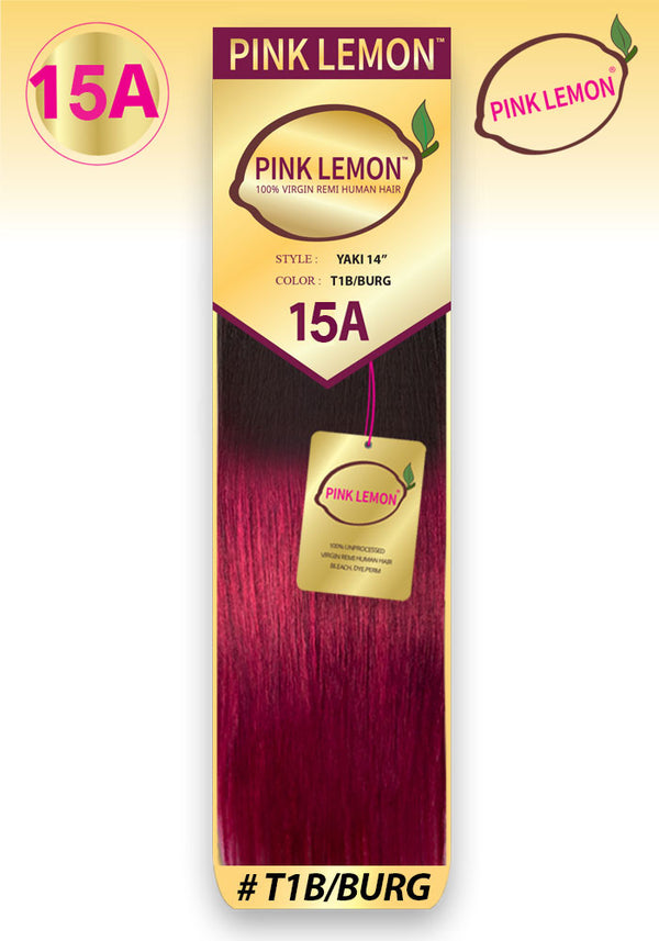 PINK LEMON - 15A 100% VIRGIN REMI HUMAN HAIR YAKI STRAIGHT