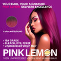 PINK LEMON - 15A 100% VIRGIN REMI HUMAN HAIR YAKI STRAIGHT