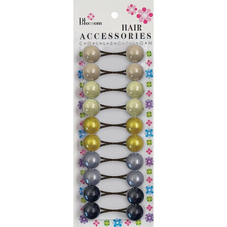 BLOSSOM - Hair Accessories Hair Knockers Pearl CRM/YEL/GRY Assorted 10PCs