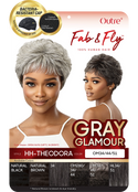 OUTRE - FAB & FLY FULL CAP WIG - GRAY GLAMOUR- HH - THEODORA