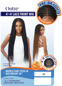 OUTRE - 4X4 LACE FRONT WIG-MIDDLE PART FEED-IN BOX BRAIDS 36