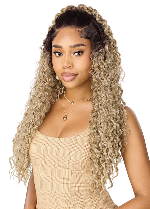 OUTRE - LACE FRONT WIG - PHL 13X6-NUEBLEND- HHB - PERUVIAN CURLS 26"