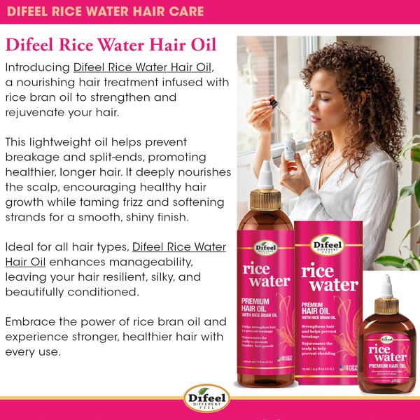 Difeel - Rice Water Premium Hair Oil