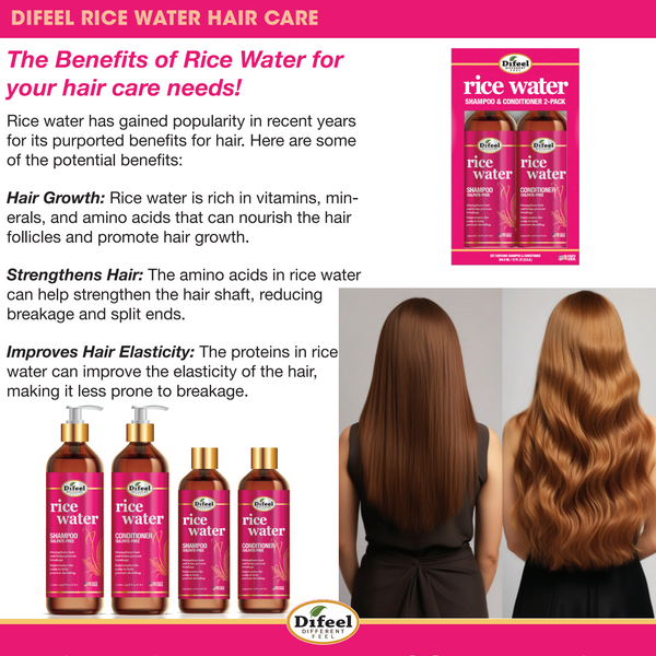 Difeel - Rice Water Sulfate-Free Shampoo