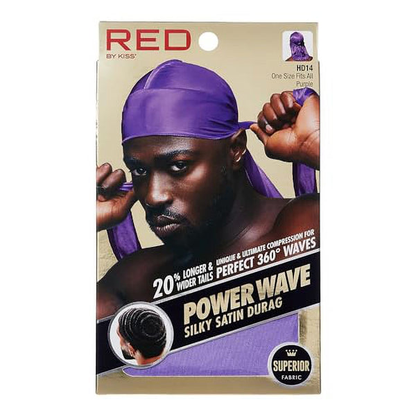 KISS - RED POWER WAVE SILKY DURAG (PURPLE)