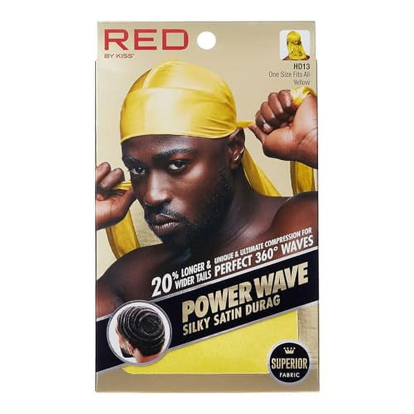 KISS - RED POWER WAVE SILKY DURAG (YELLOW)