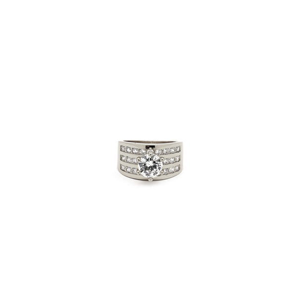 JOY JEWELRY - Cubic Zirconia Silver Ring (99R-082)