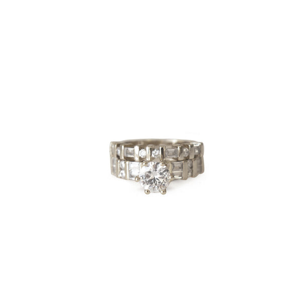 JOY JEWELRY - Cubic Zirconia Silver Ring (99R-100)