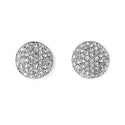 JOY JEWELRY - Silver Cubic Zirconia Earrings ROUND BALL (SAC002BB)