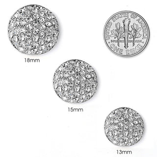 JOY JEWELRY - Silver Cubic Zirconia Earrings ROUND POST (SAC002B)