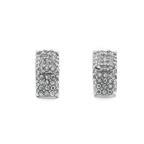 JOY JEWELRY - Silver Cubic Zirconia Earrings SQUARE POST (SAC009)