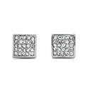 JOY JEWELRY - Silver Cubic Zirconia Earrings SQUARE POST (SAC022)