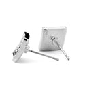 JOY JEWELRY - Silver Cubic Zirconia Earrings SQUARE POST (SAC022)