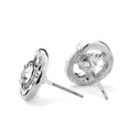 JOY JEWELRY - Silver Cubic Zirconia Earrings FLOWER POST (SAC028)