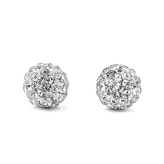 JOY JEWELRY - Silver Cubic Zirconia Earrings SQUARE (SAC049)