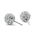 JOY JEWELRY - Silver Cubic Zirconia Earrings SQUARE (SAC049)