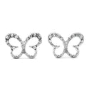 JOY JEWELRY - Silver Cubic Zirconia Earrings BUTTERFLY