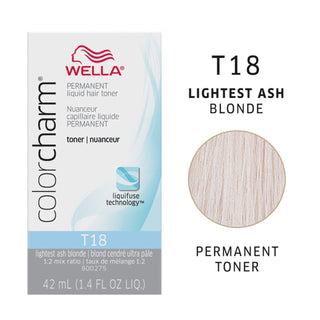 WELLA - Color Charm Permanent Liquid Hair Toner T18 LIGHTEST ASH BLONDE