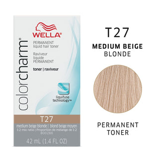 WELLA - Color Charm Permanent Liquid Hair Toner T27 MEDIUM BEIGE BLONDE