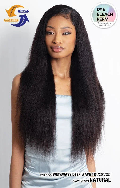 GLOSSY - UH 4X4 WET & WAVY DEEP WAVE LACE CLOSURE (HUMAN)