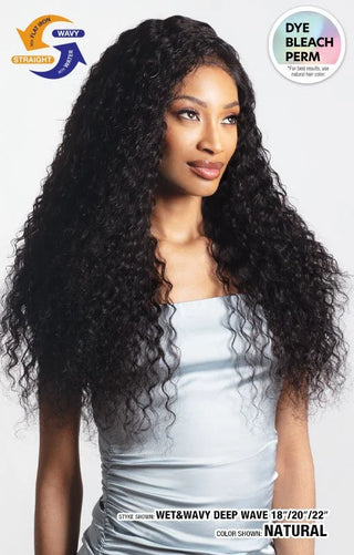 GLOSSY - UH 4X4 WET & WAVY DEEP WAVE LACE CLOSURE (HUMAN)