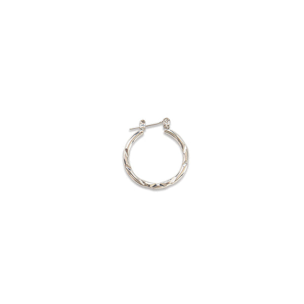 JOY JEWELRY - Silver Pincatch Hoop Earrings SDP08