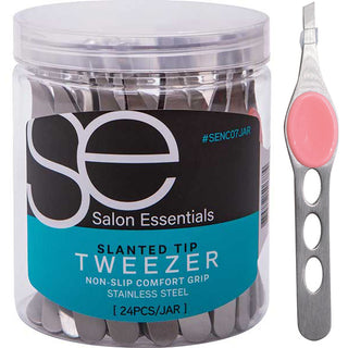 SALON ESSENTIALS - NON-SLIP GRIP TWEEZER 1PC