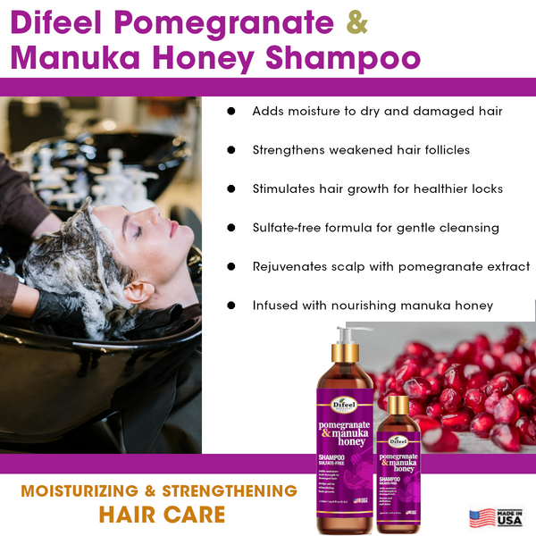 Difeel - POMEGRANATE & MANUKA HONEY SULFATE-FREE SHAMPOO