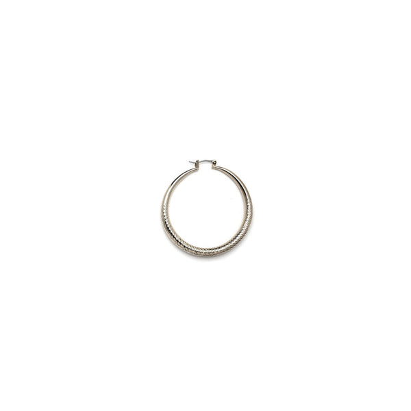 JOY JEWELRY - Silver Hollow Hoop Diacut (SHD03)
