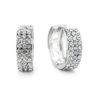 JOY JEWELRY - Silver Triple Huggies Hoop Earrings