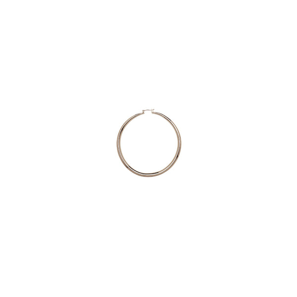 JOY JEWELRY - Silver Plain Cut Hollow Hoop (SHR01)