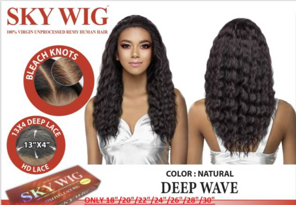 SKY WIG - 100% VIRGIN UNPROCESSED REMY HUMAN HAIR 13X4 FULL LACE WIG HEAVEN