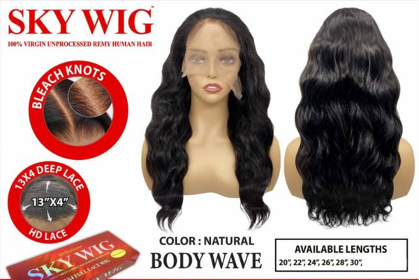 SKY WIG - 100% VIRGIN UNPROCESSED REMY HUMAN HAIR 13X4 FULL LACE WIG OPAL