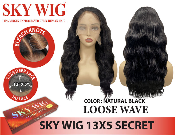 SKY WIG - 100% VIRGIN UNPROCESSED REMY HUMAN 13X5 HD LACE WIG SECRET