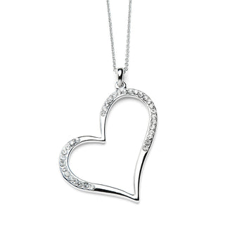 JOY JEWELRY - Silver Classic Heart Pendant In 16