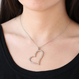 JOY JEWELRY - Silver Classic Heart Pendant In 16