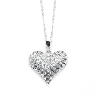 JOY JEWELRY - Silver Heart Pendant Necklace (SN145)
