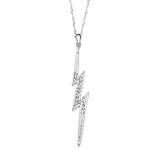 JOY JEWELRY - Silver Lightning Key Pendant Necklace (SN148)
