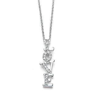 JOY JEWELRY - Silver Love Pendant Necklace (SN151)