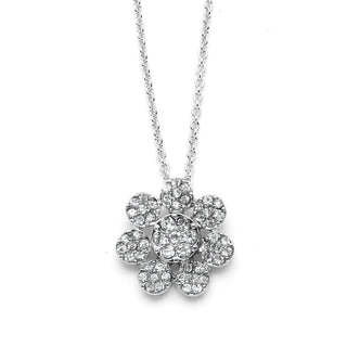 JOY JEWELRY - Silver Flower Pendant Necklace (SN152)