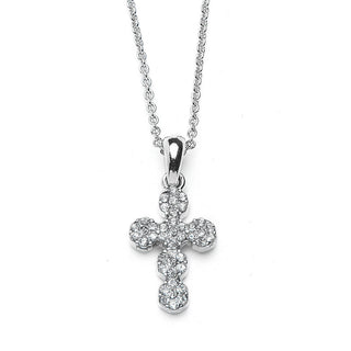 JOY JEWELRY - Silver Classic Cross Pendant Necklace (SN153)