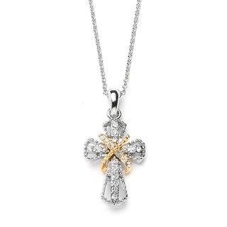 JOY JEWELRY - Silver Classic Cross Pendant Necklace (SN158)