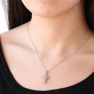 JOY JEWELRY - Silver Classic Cross Pendant Necklace (SN158)